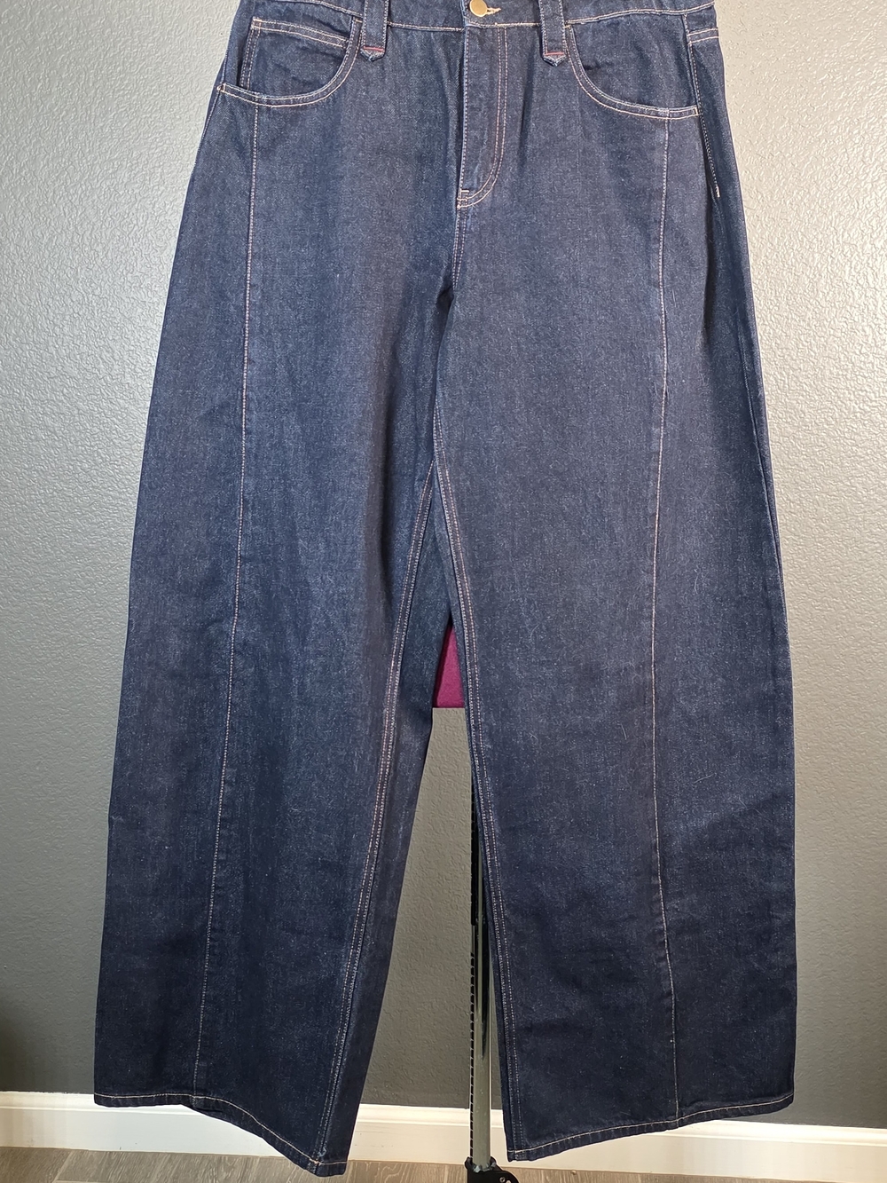 Fashion Nova Dark Wash High Rise Wide Leg Jeans Size 11